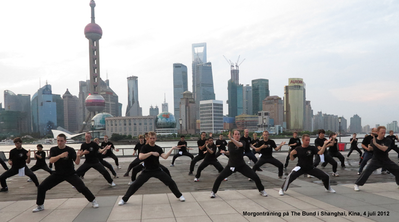 Morning practise at The Bund in Shanghai